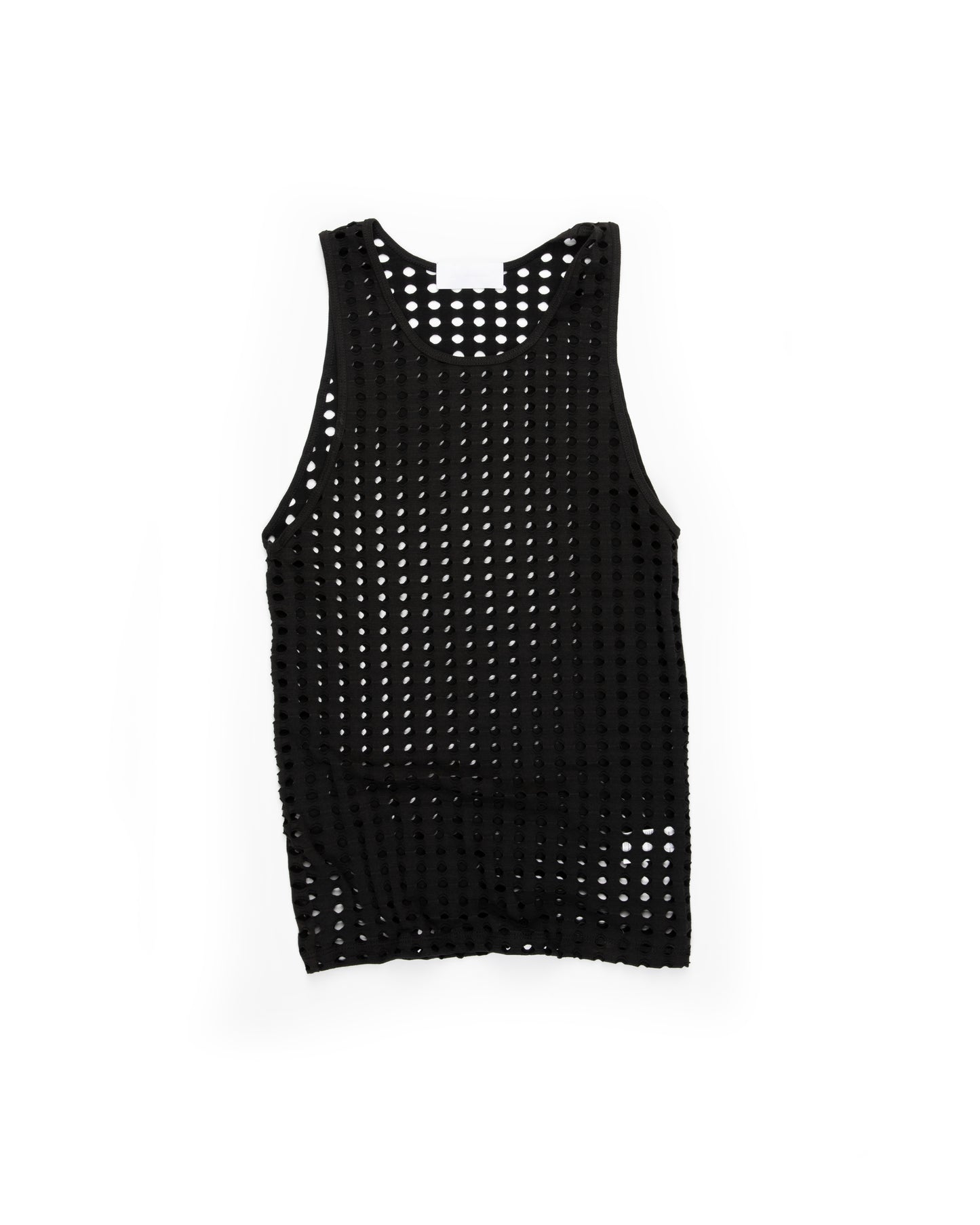 Laser Cut Tank Top: Black