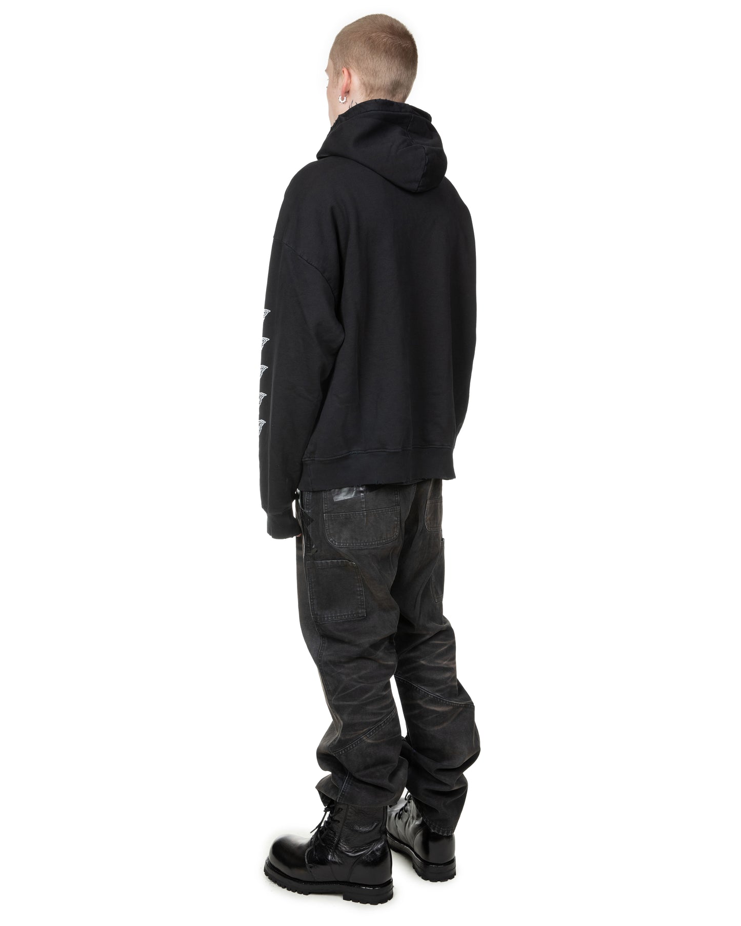 Melt Lock Logo Hoodie: Vintage Black