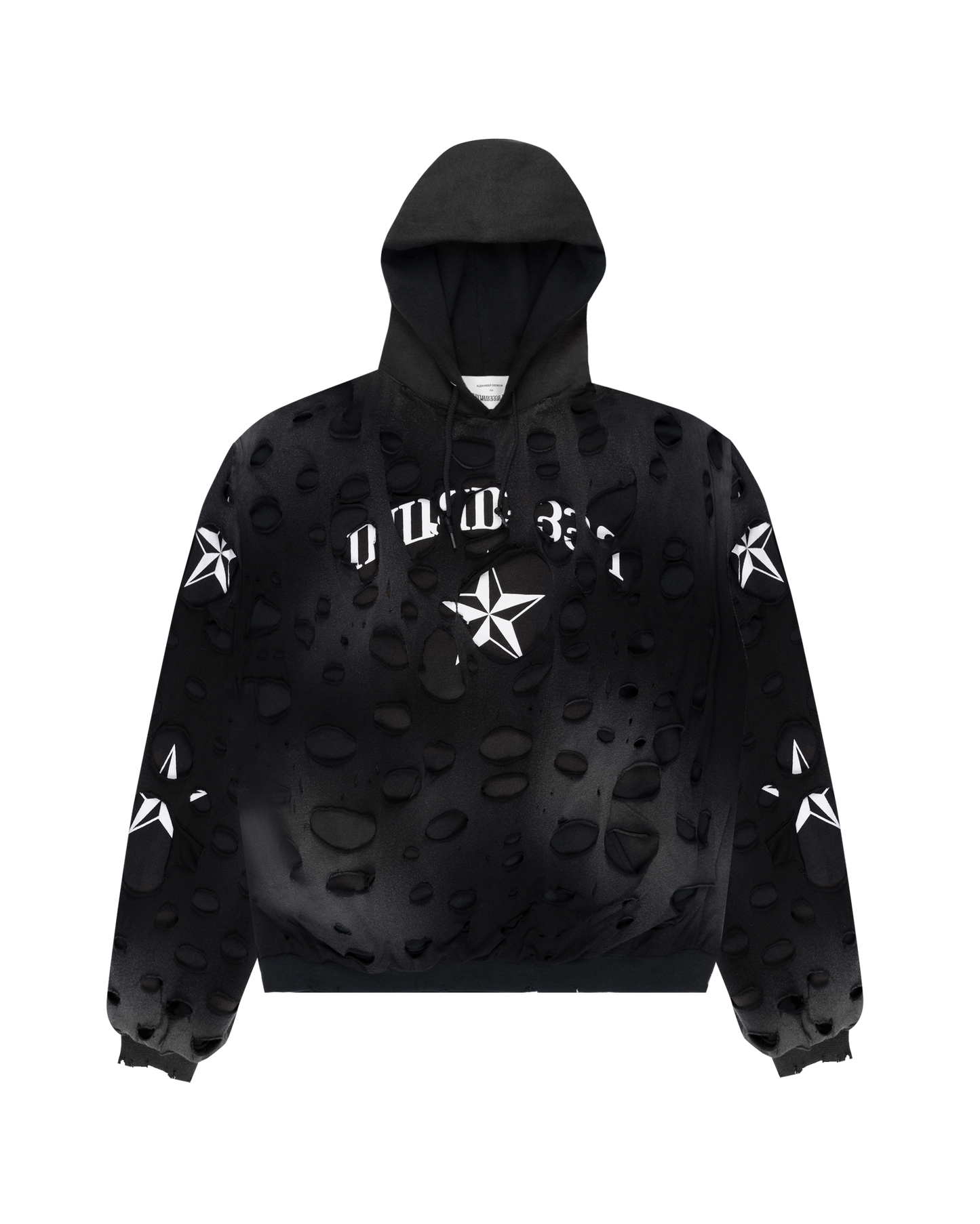 MFM X AD BLACK DOUBLE LAYER HOODIE