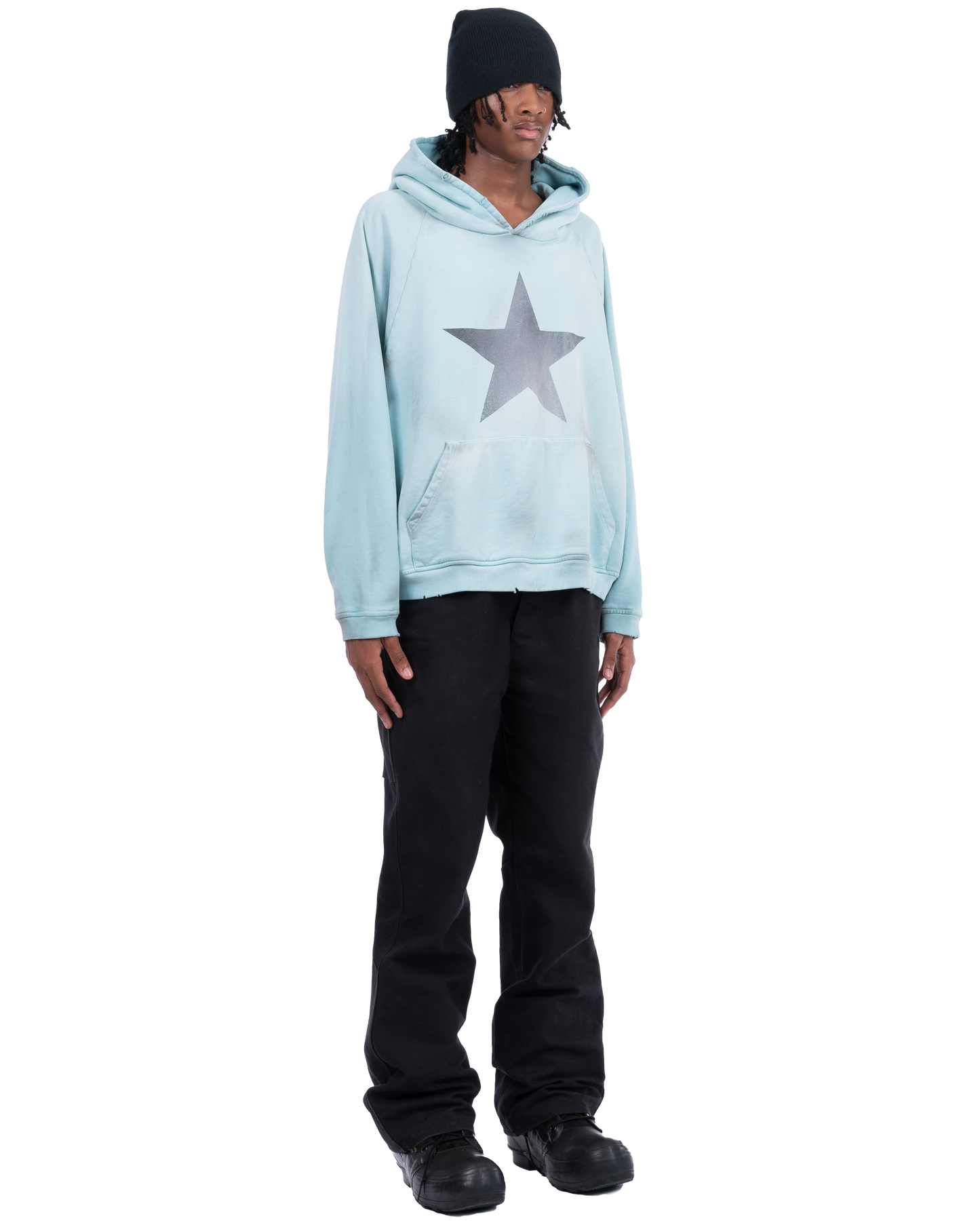 DJ SUPER STAR HOODIE: POWDER BLUE