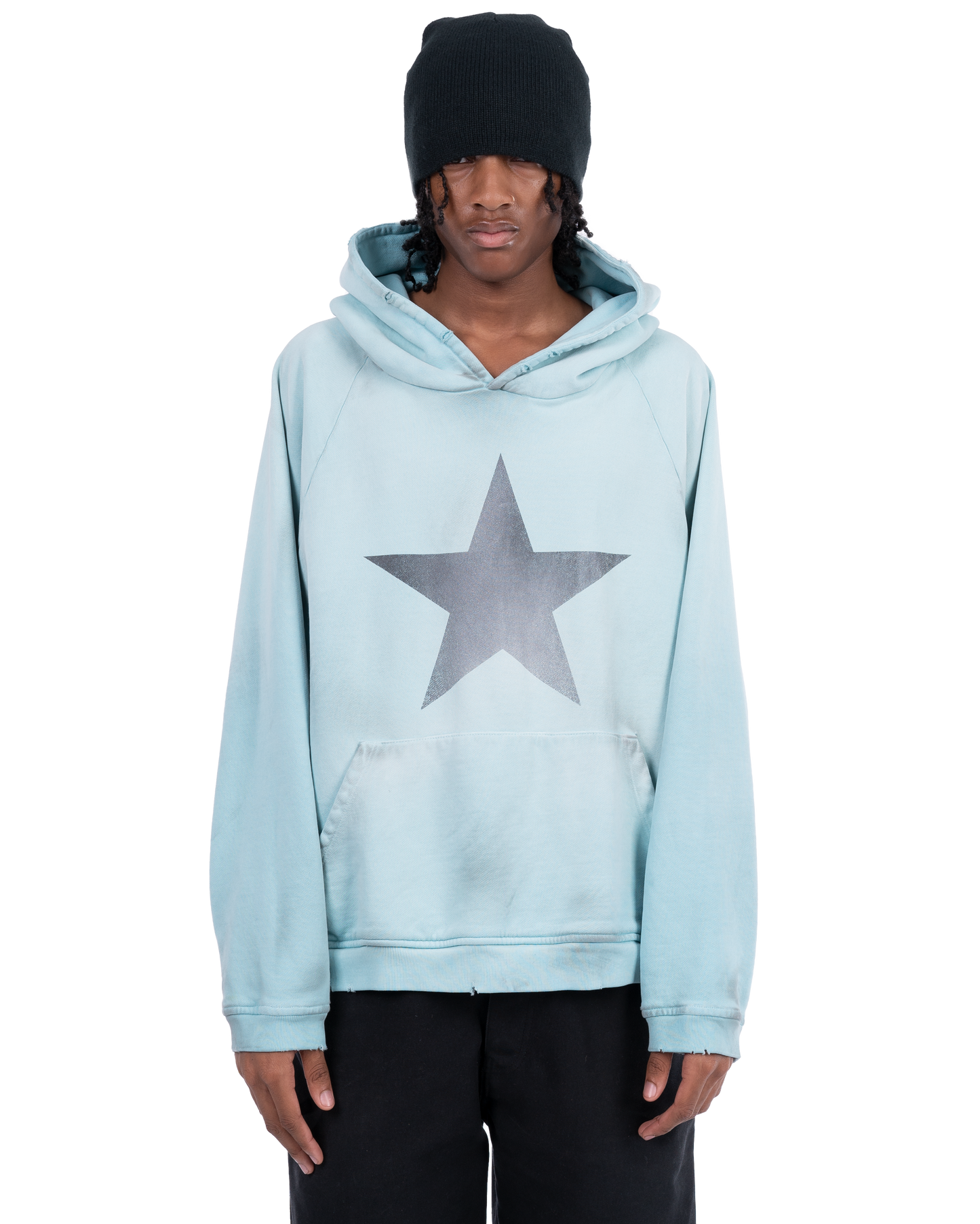 DJ SUPER STAR HOODIE: POWDER BLUE