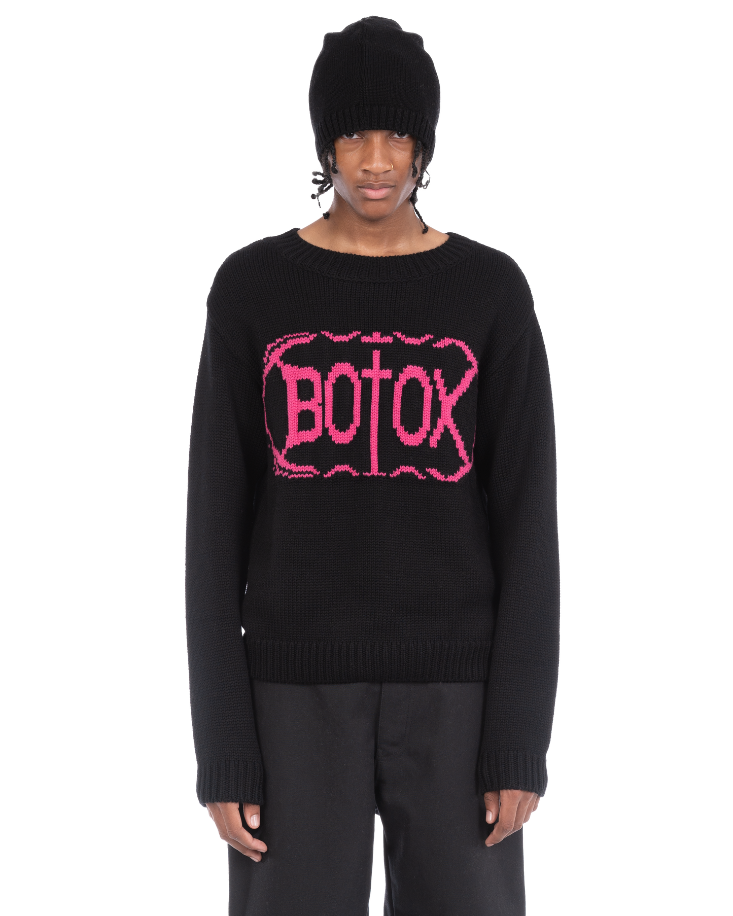 Botox sweater (black/pink)