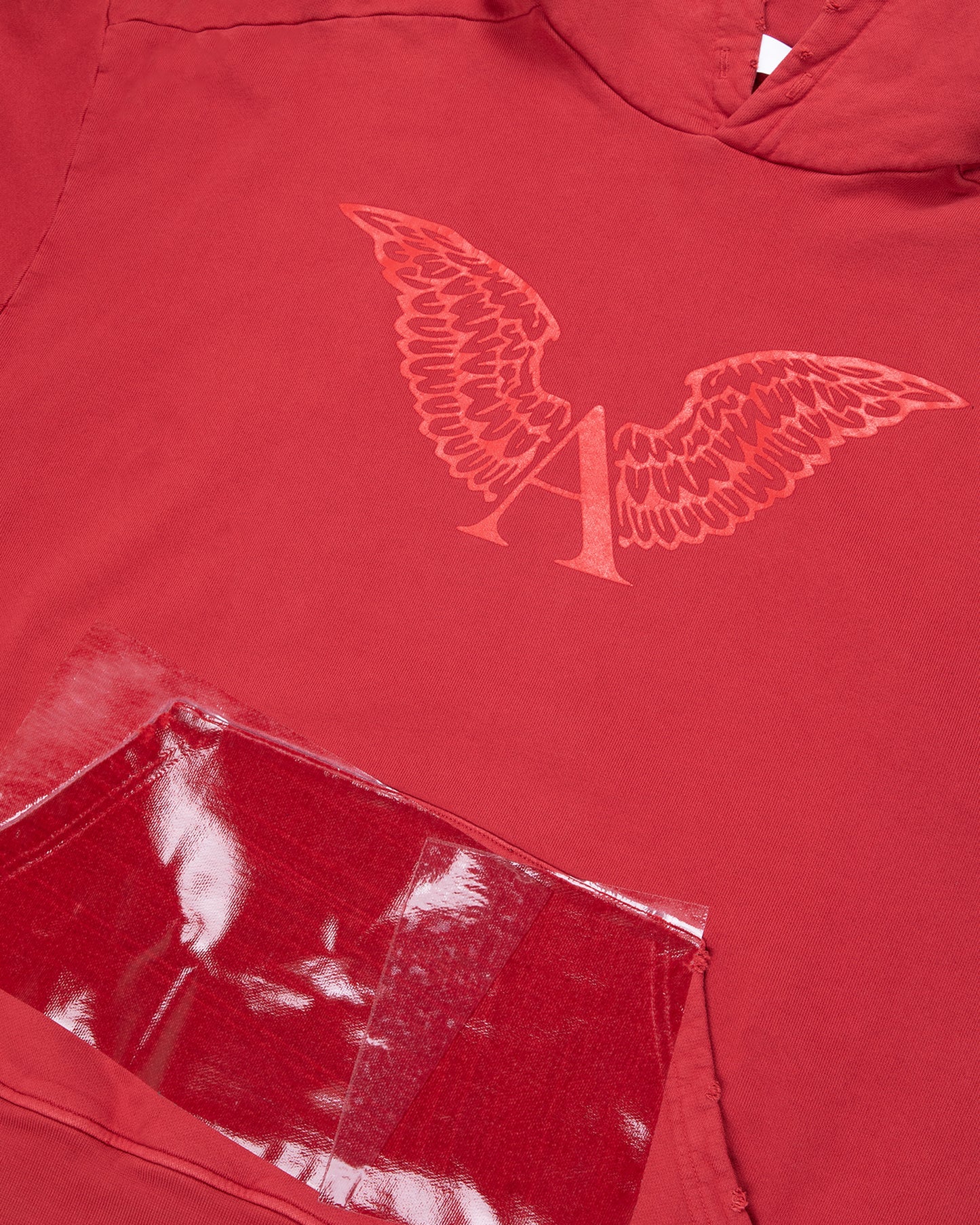 Melt Lock Logo Hoodie: Vintage Red