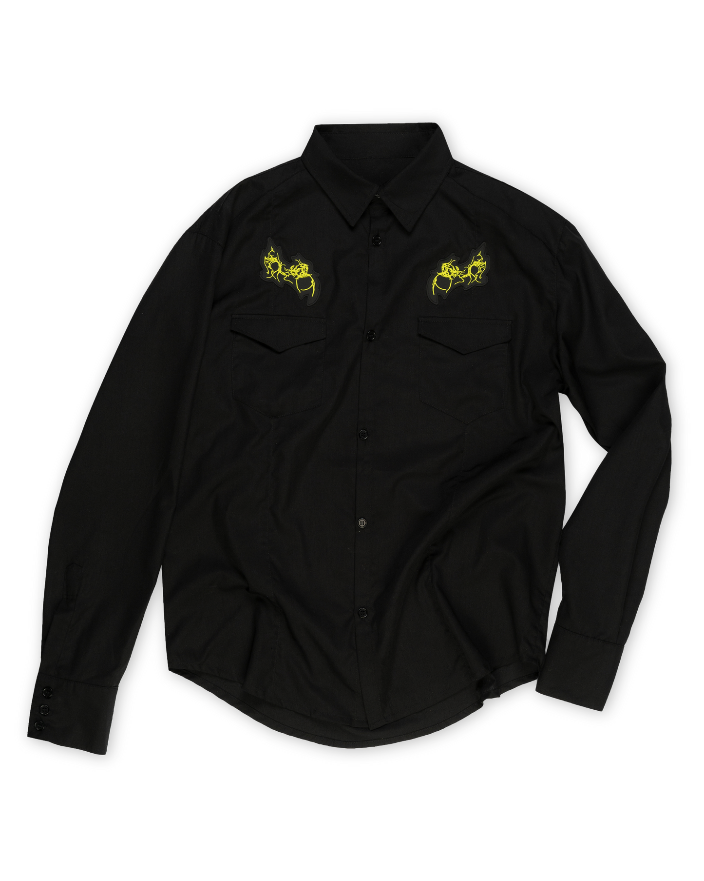 Injection Mold Viper Room Shirt: Black / Rave Yellow
