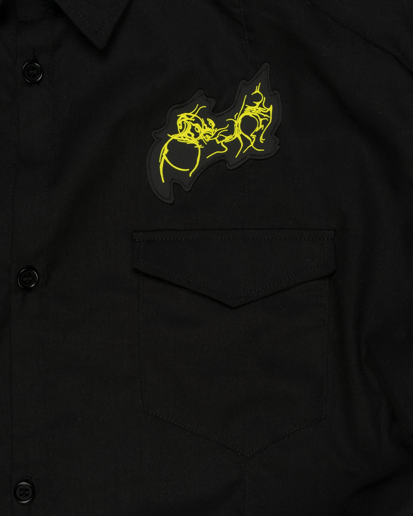 Injection Mold Viper Room Shirt: Black / Rave Yellow