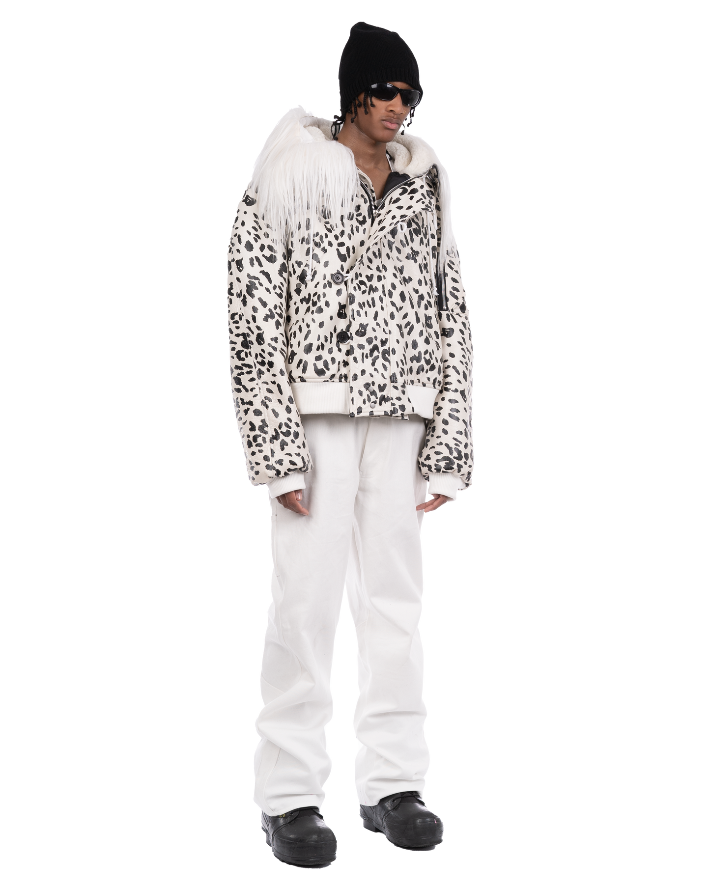 Helicopter Jacket: Kardashian Bone Leopard
