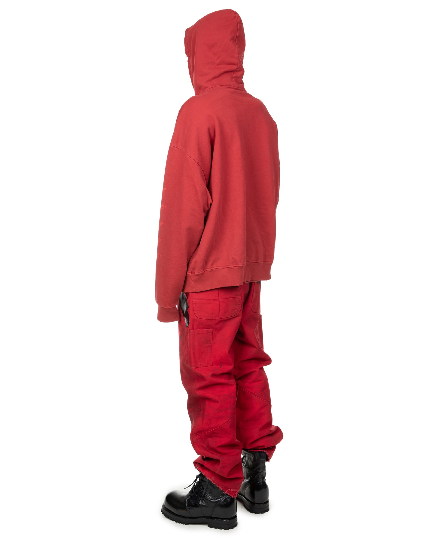 Melt Lock Logo Hoodie: Vintage Red