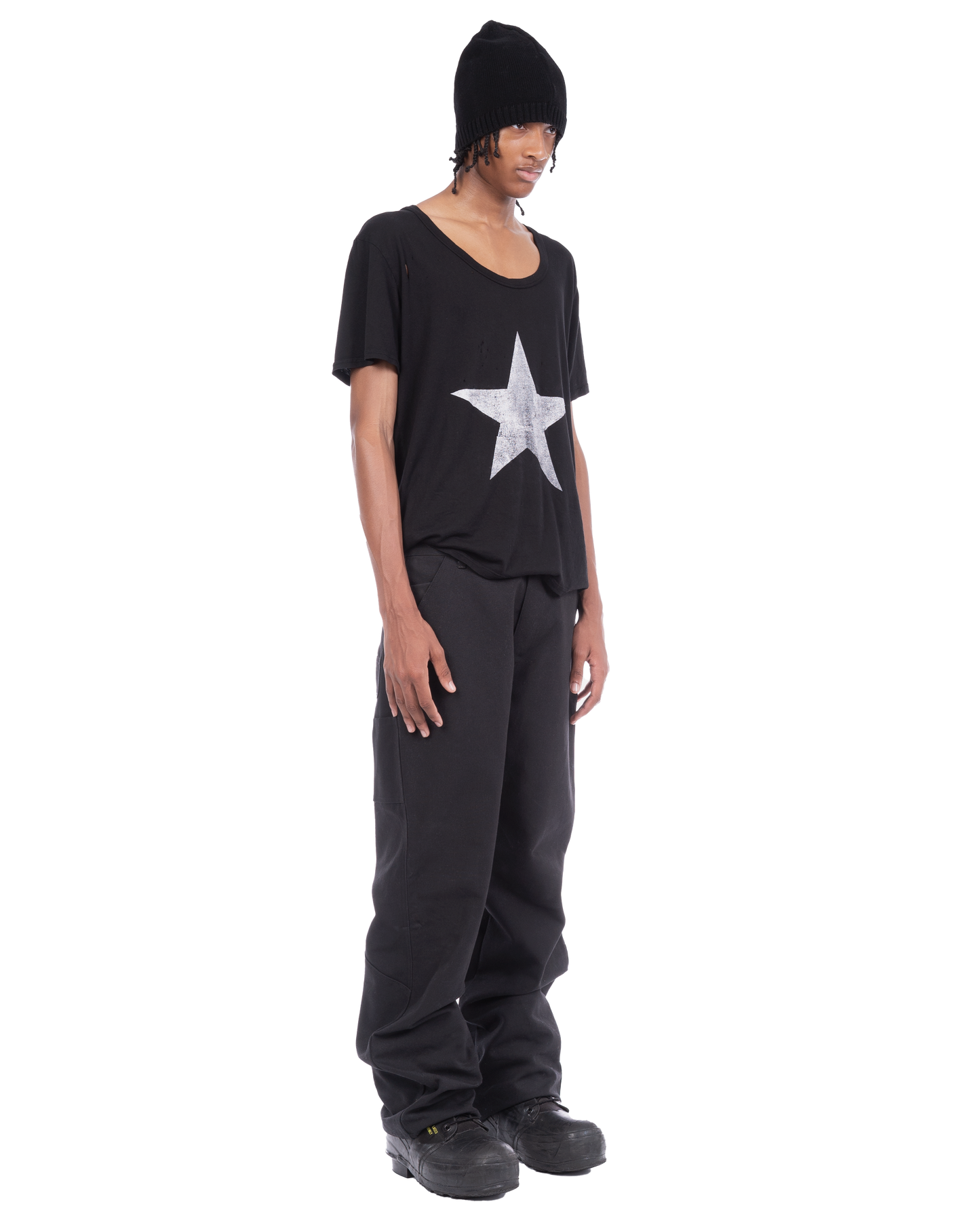 Star T-shirt: Vintage black