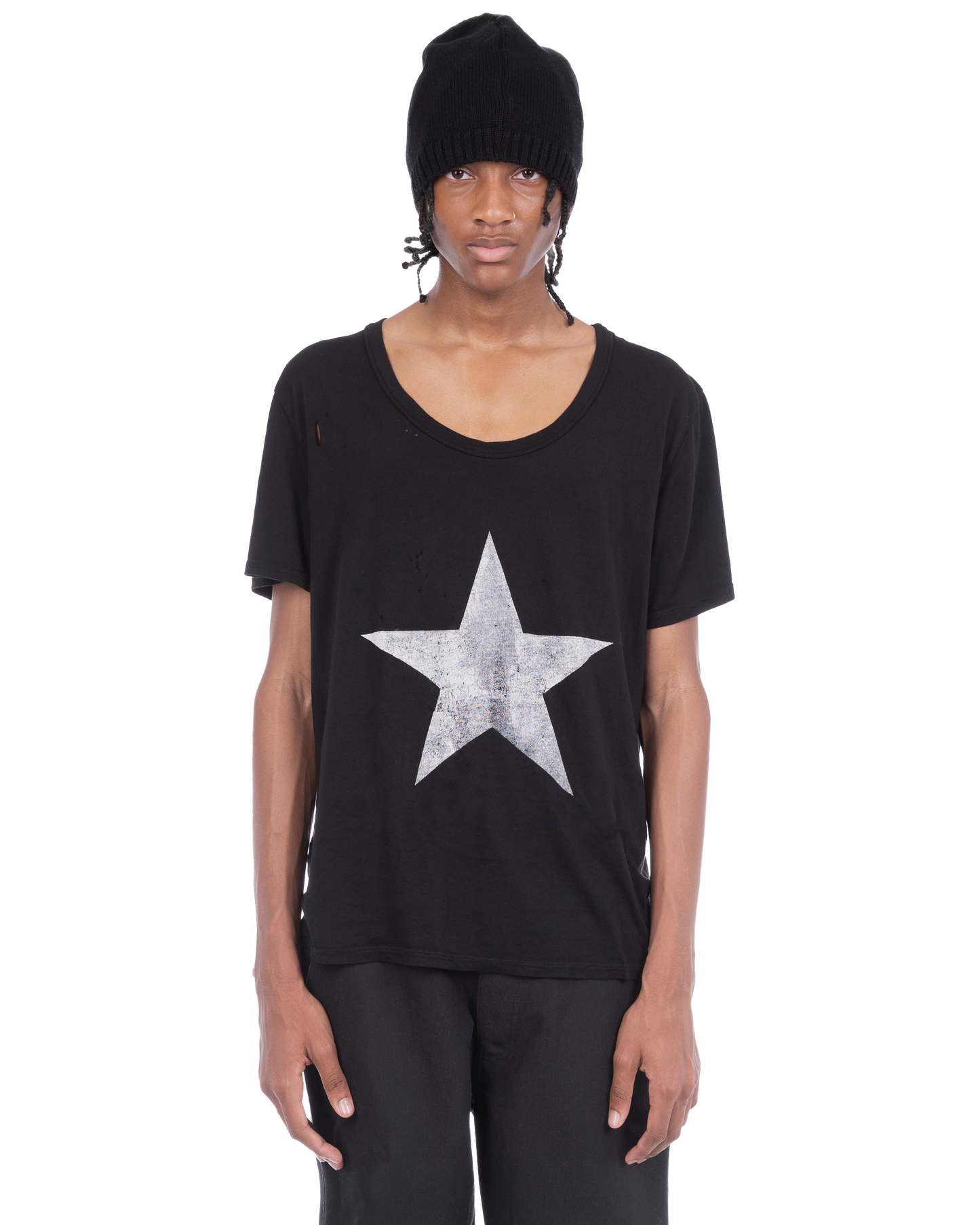 Star T-shirt: Vintage black