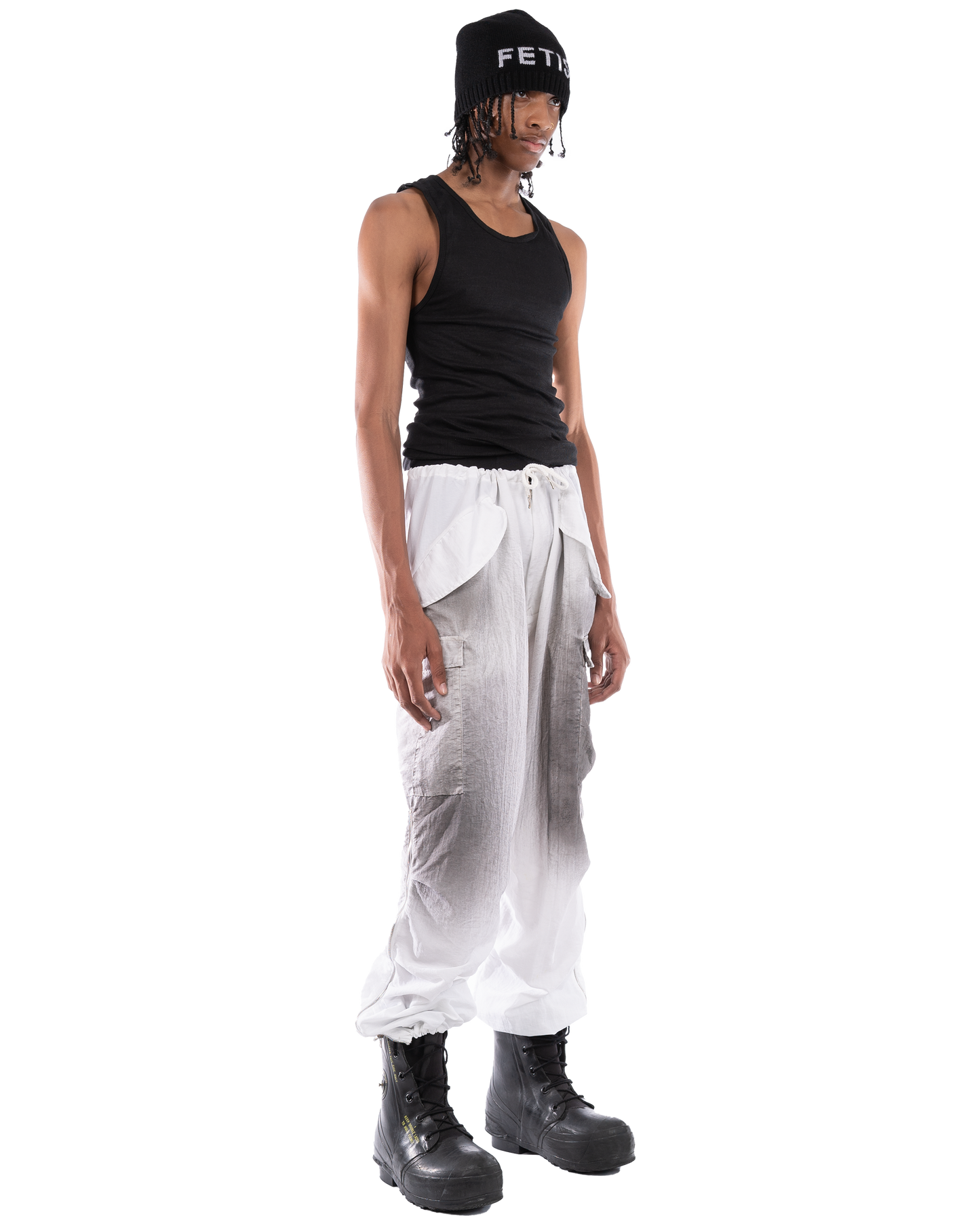Nylon Military Pants: Dirty White