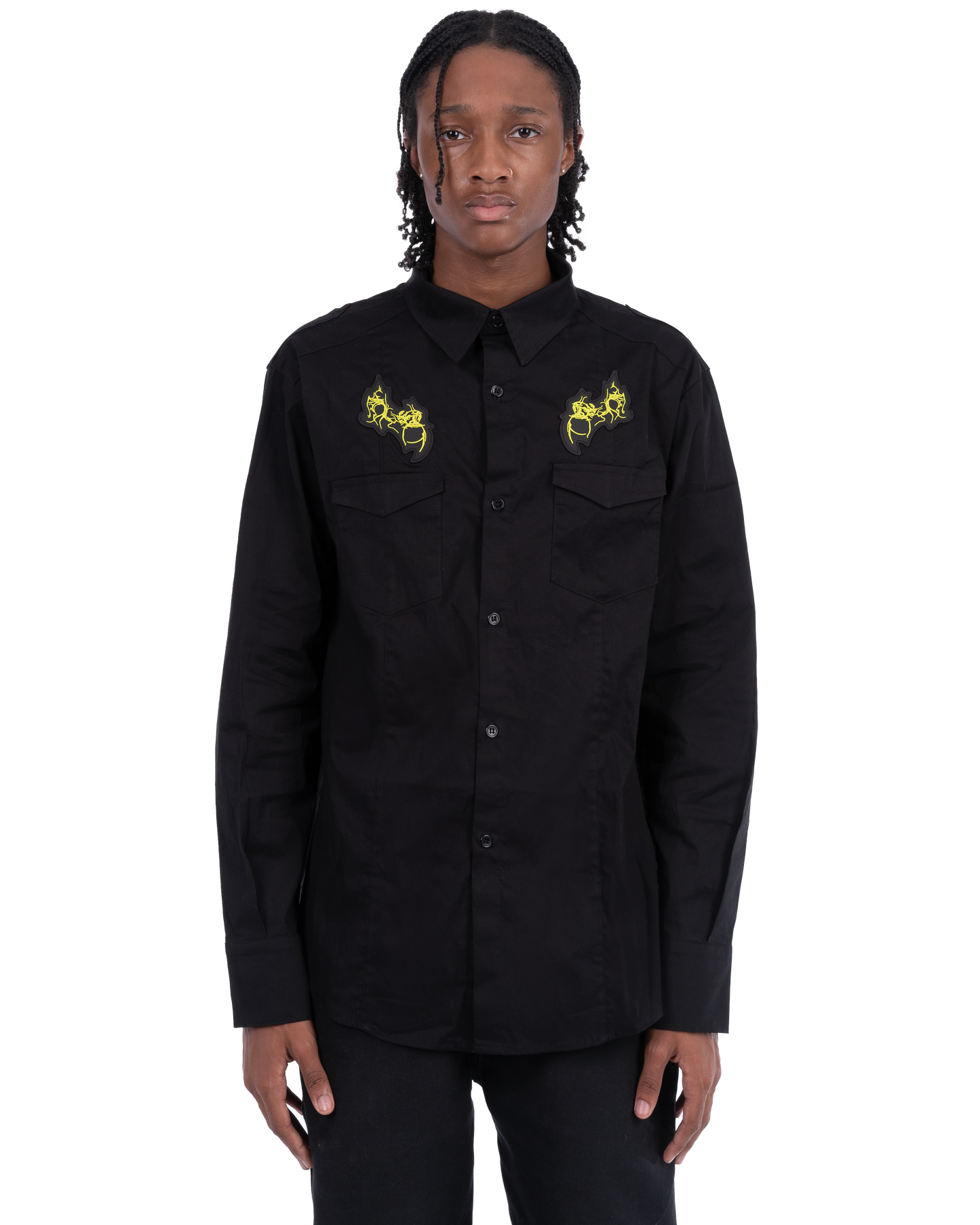 Injection Mold Viper Room Shirt: Black / Rave Yellow