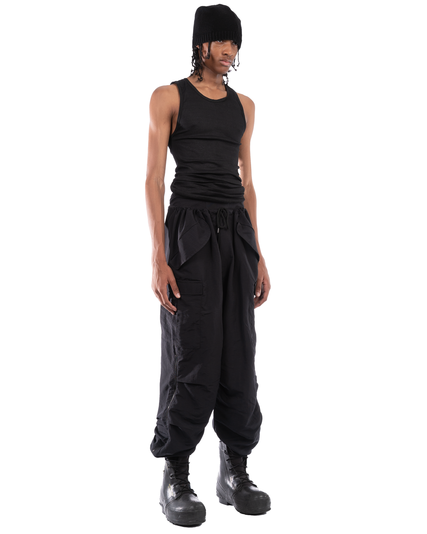 Nylon Military Pants: Black