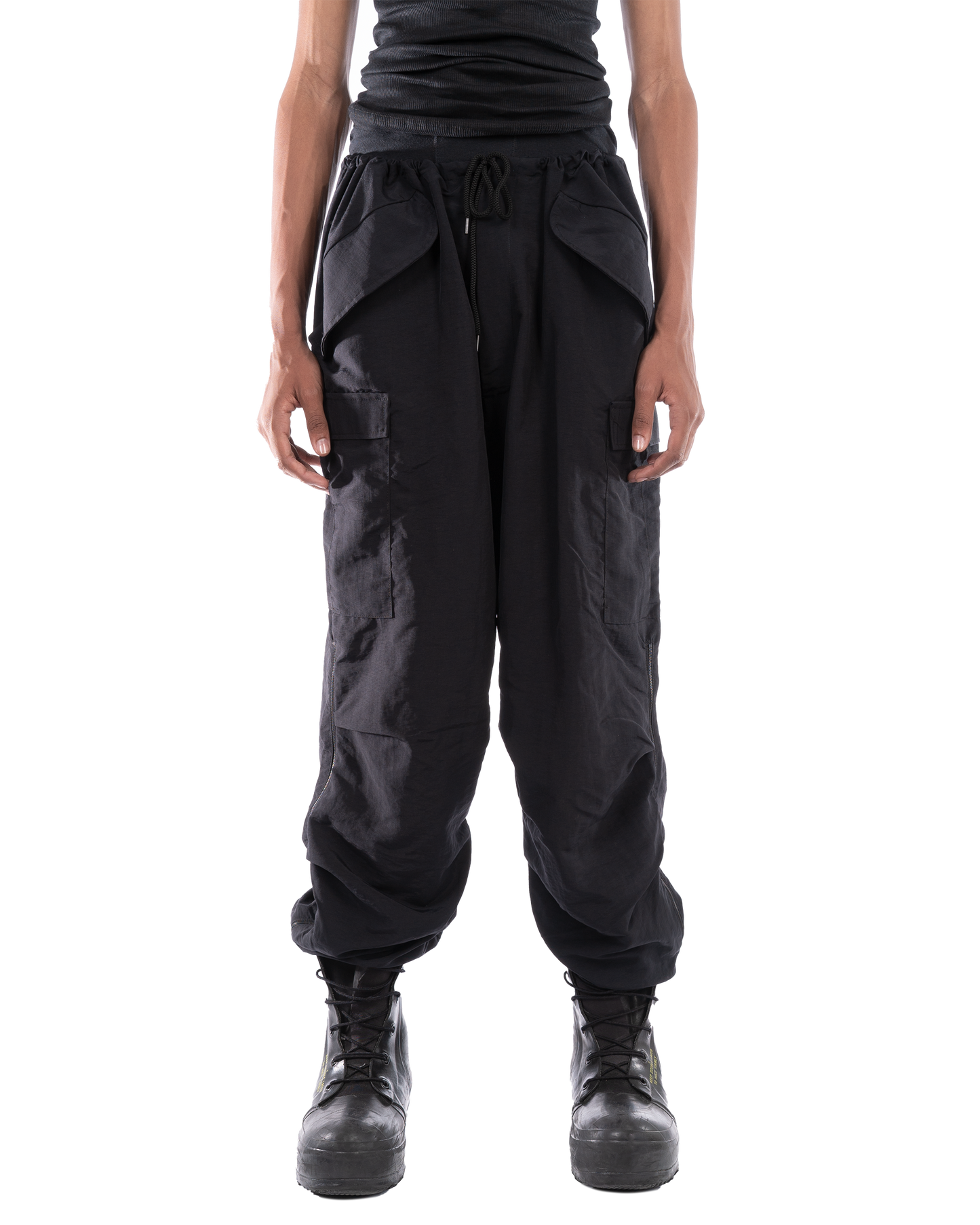 Nylon Military Pants: Black