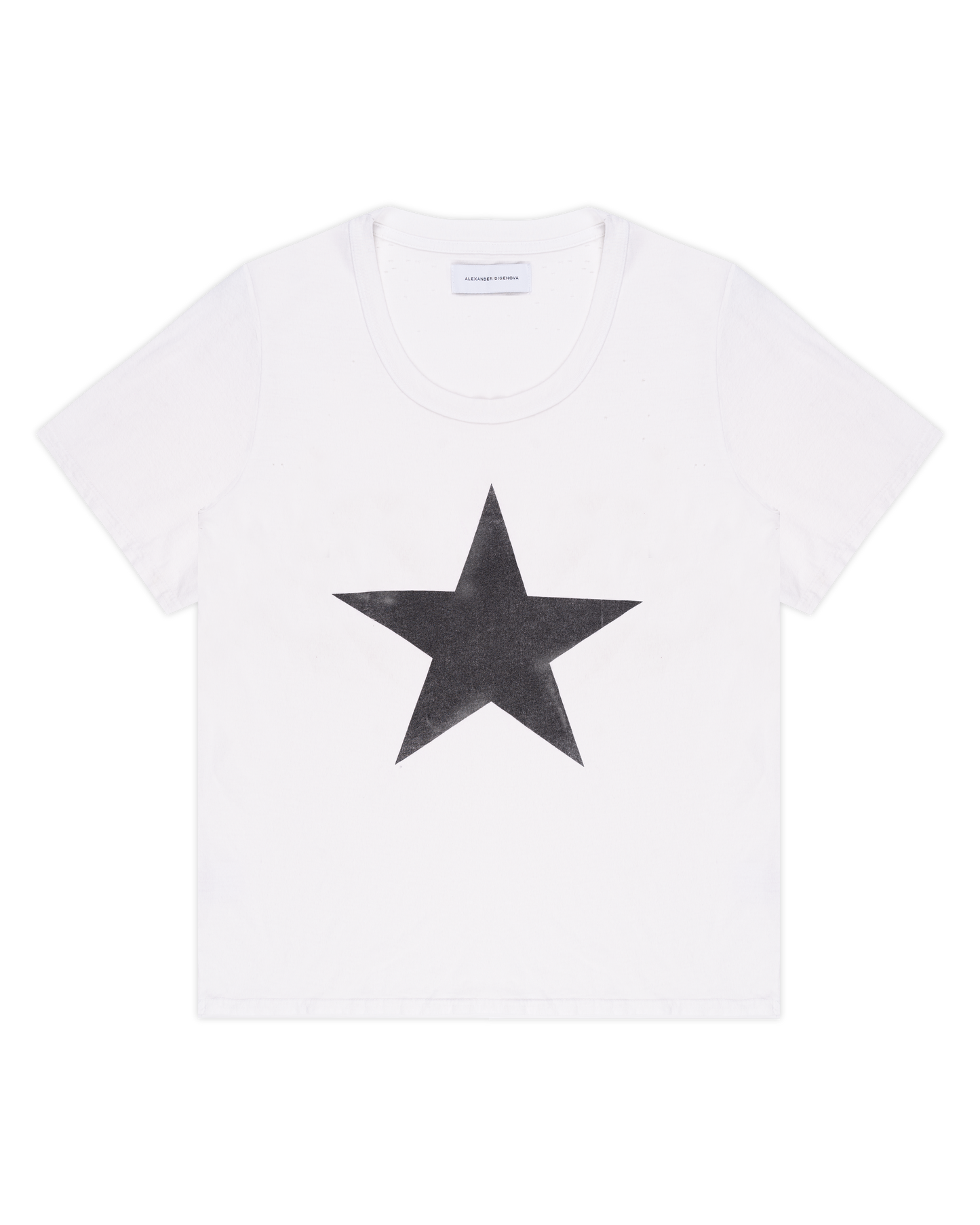 Star tshirt: Vintage white