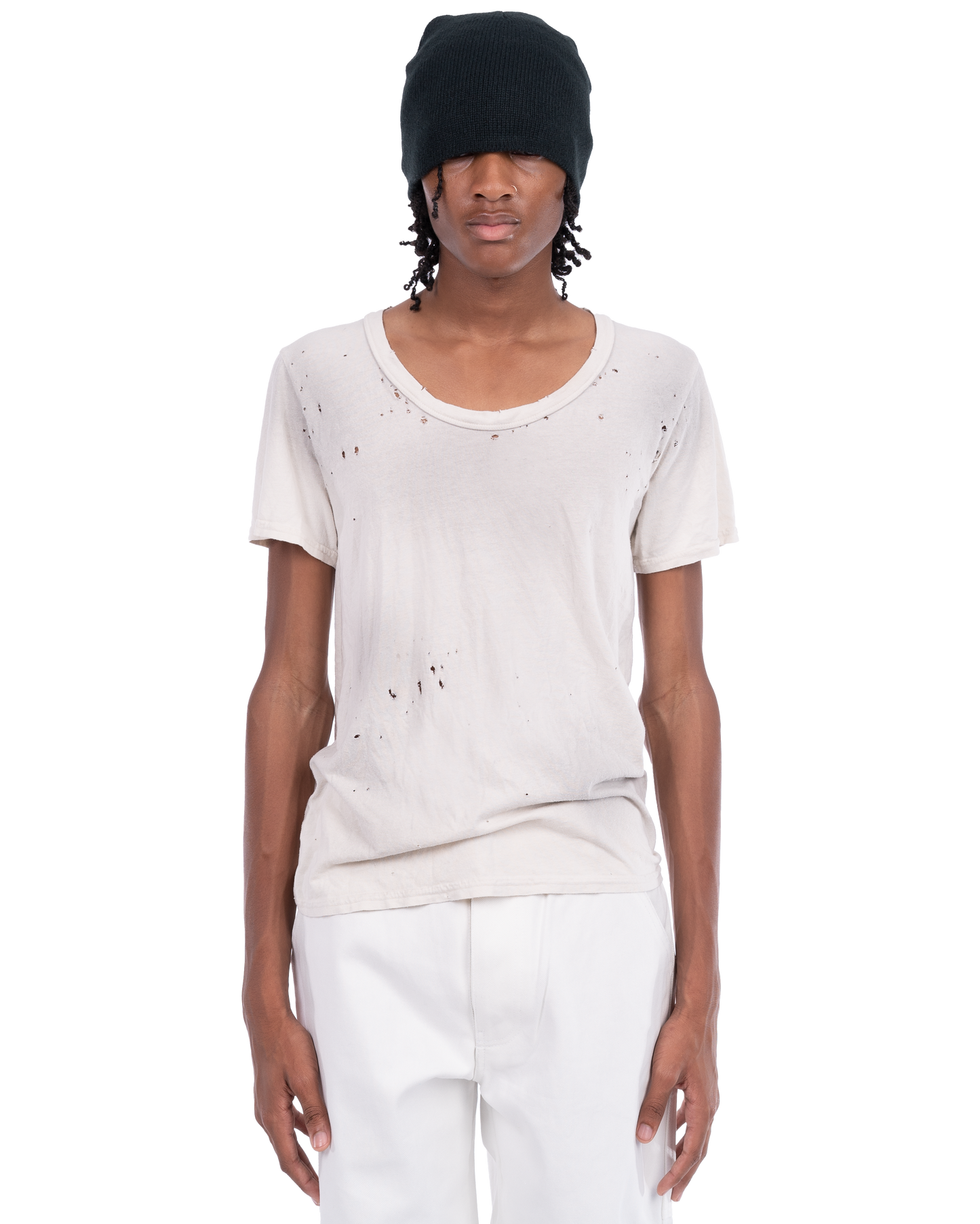White dirty Wash T-shirt