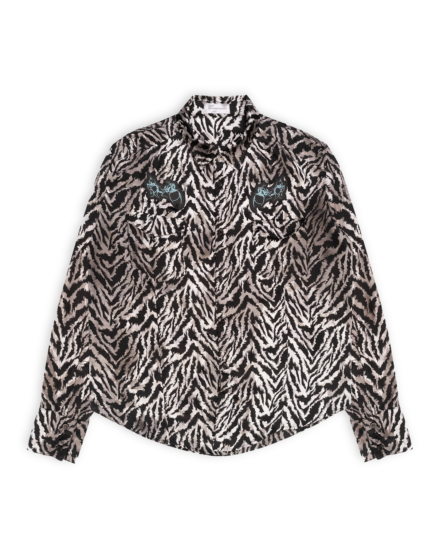 Injection Mold Viper Room Shirt: Dirty Wash Zebra / Blue