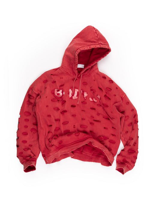 Double Layer Bodka Hoodie: Faded Red