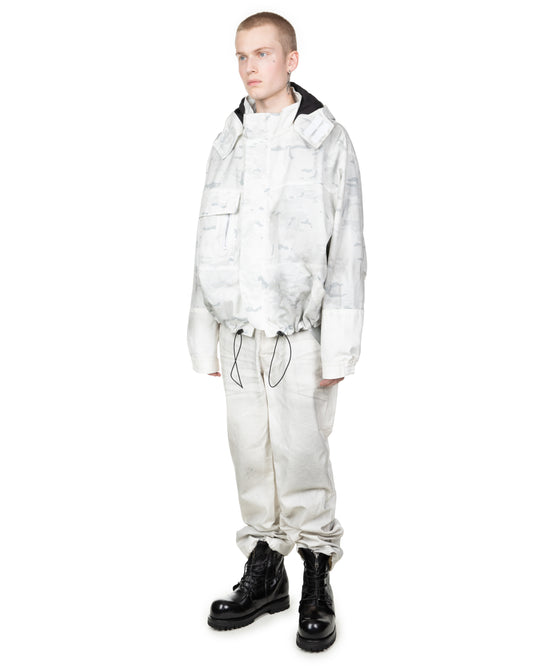 Short Parka: Dirty Snow Camo
