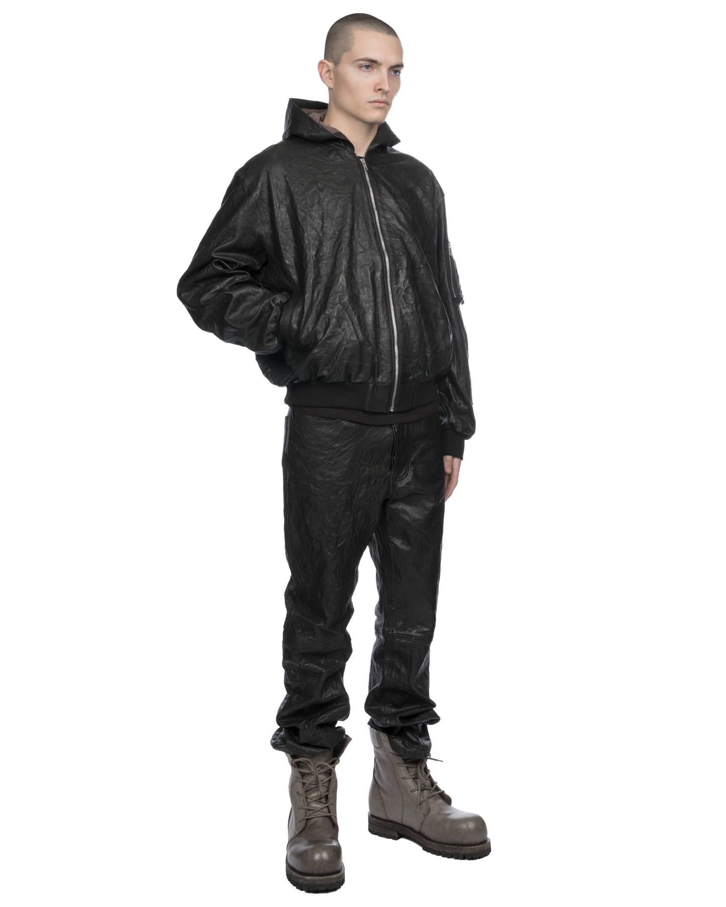 Leather Bomber Jacket