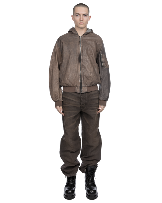 Leather Bomber Jacket