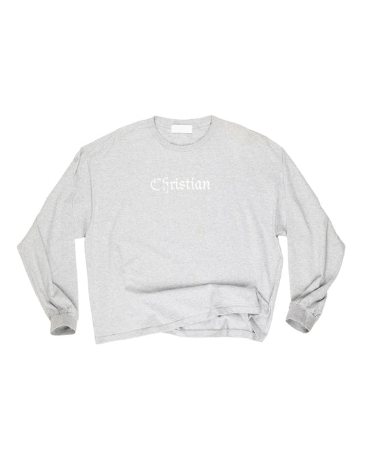 Christian Long Sleeve T-shirt: Heather Grey