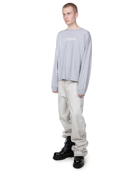 Christian Long Sleeve T-shirt: Heather Grey