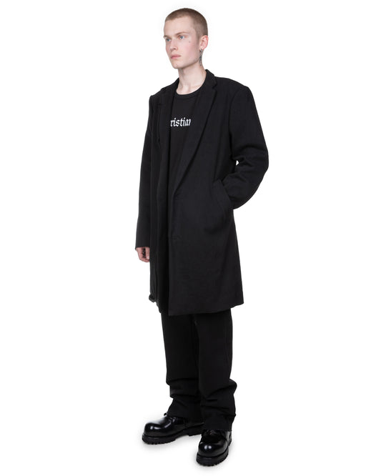 Cut Out Coat: Black