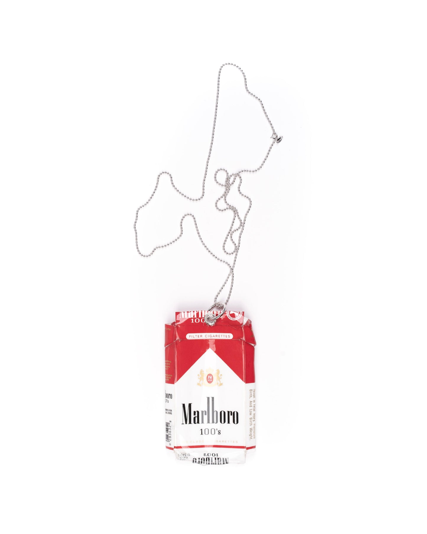 Coated Cigarette Necklace: American Red 01