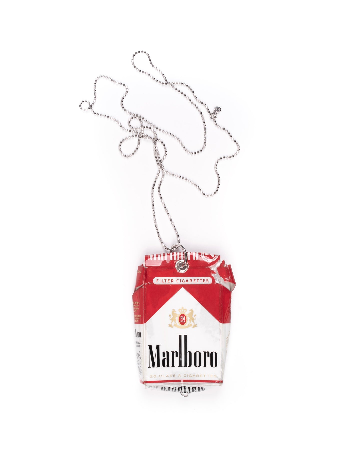 Coated Cigarette Necklace: American Red 02