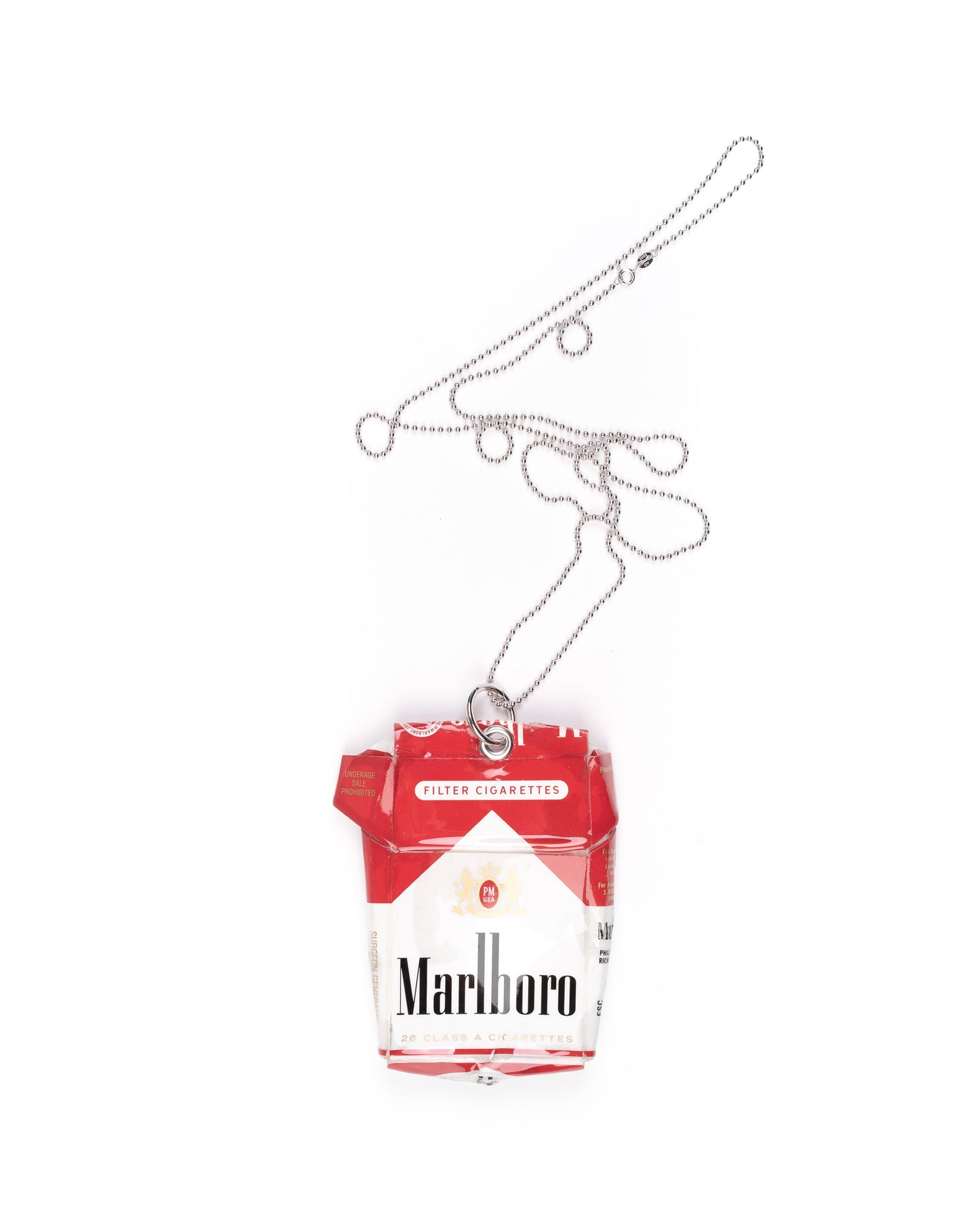 Coated Cigarette Necklace: American Red 03