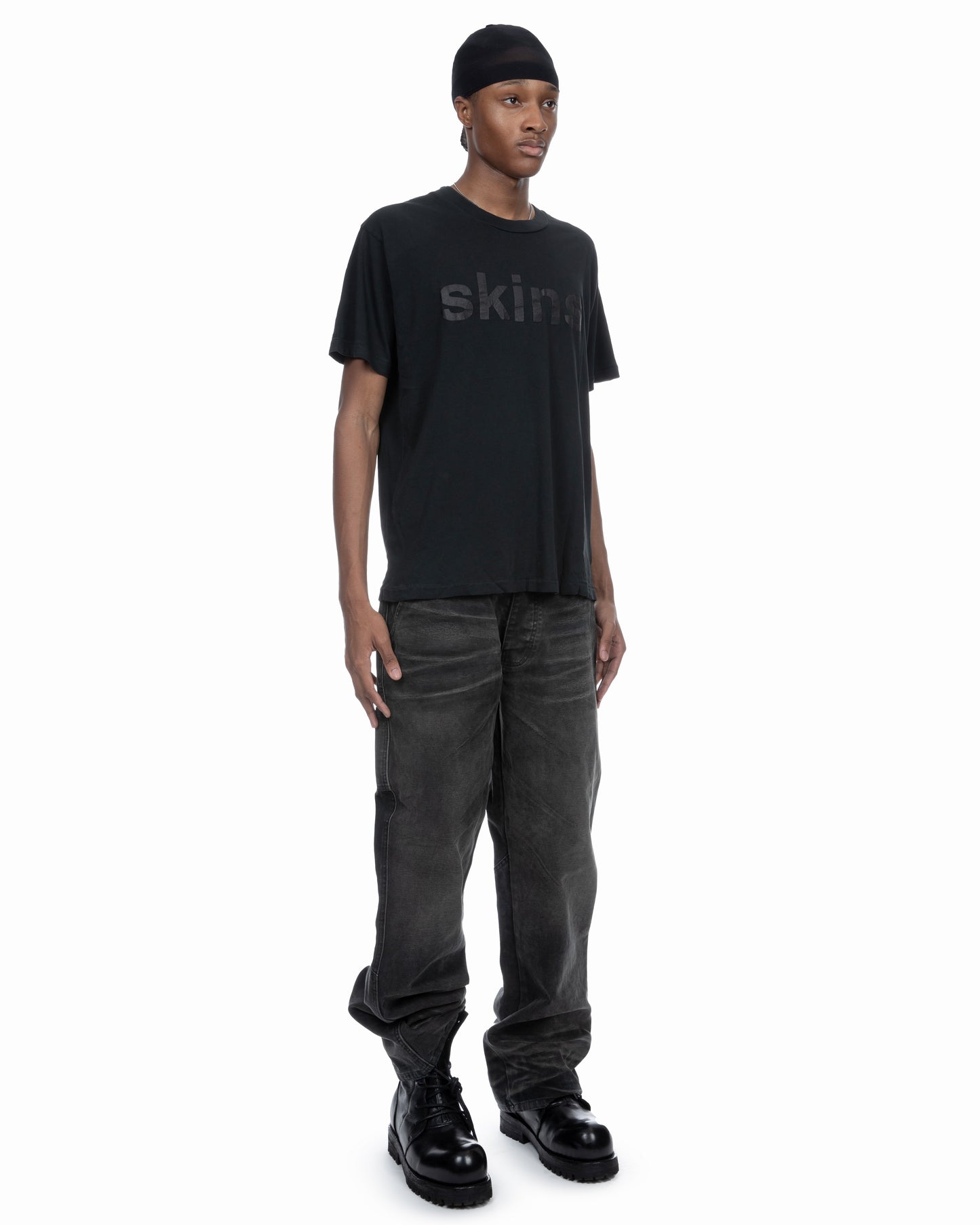 Skins T-shirt: Washed Black