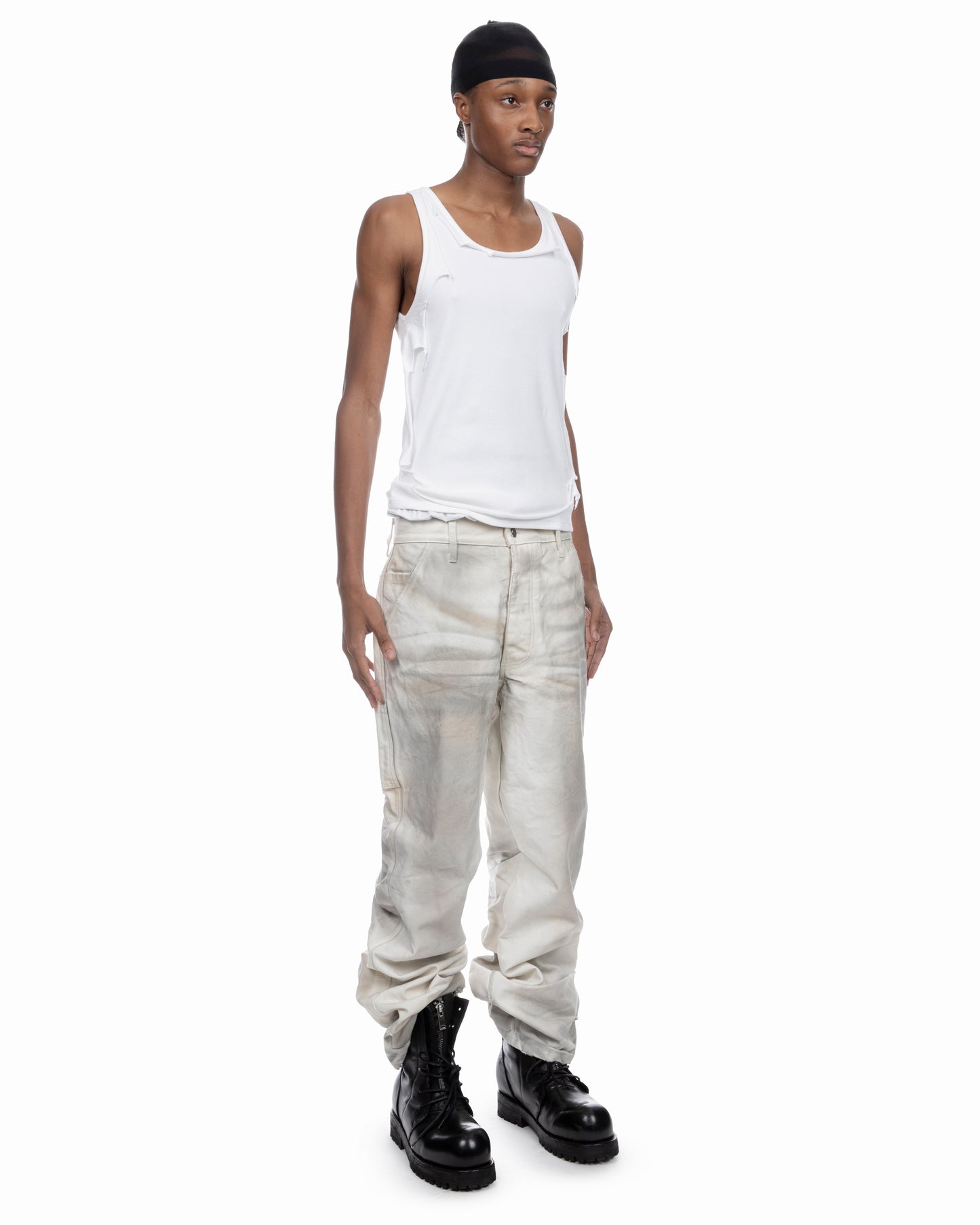 Underground Painter Pants: Vintage White