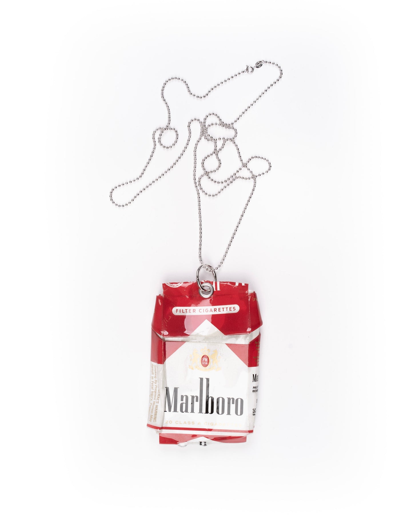 Coated Cigarette Necklace: American Red 05