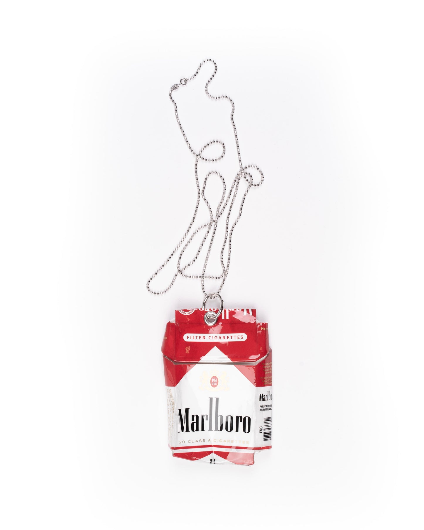 Coated Cigarette Necklace: American Red 06