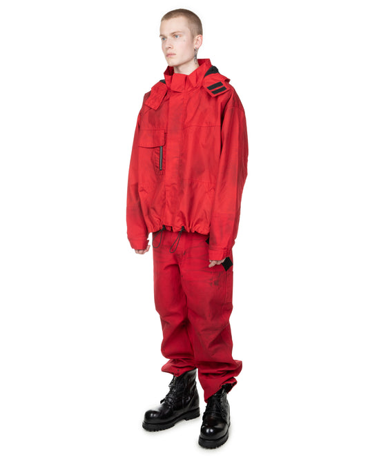 Short Parka: Vintage Red