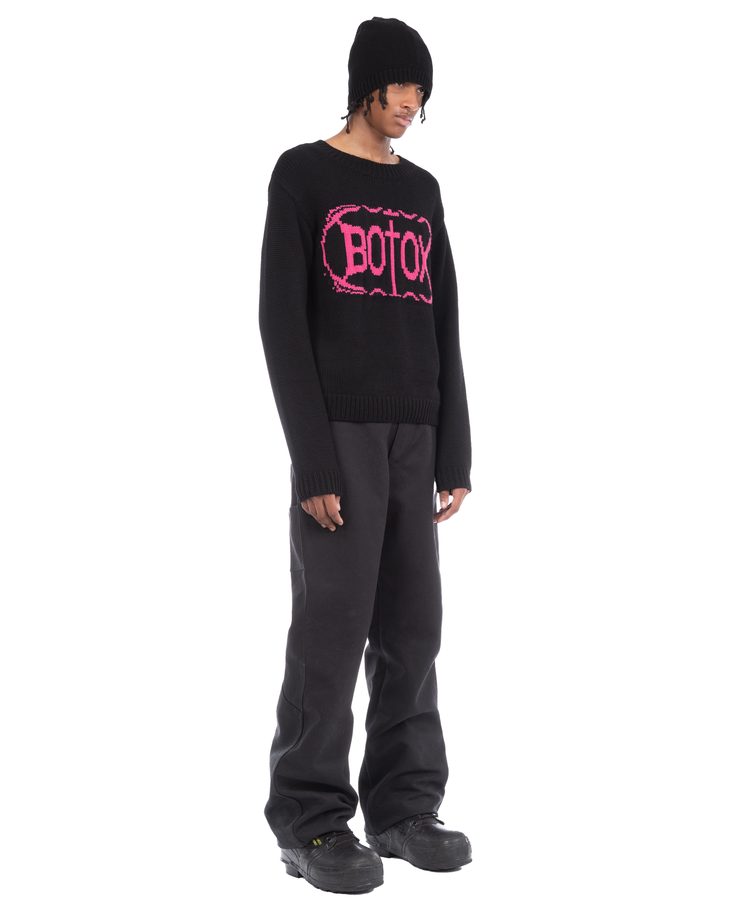 Botox sweater (black/pink)