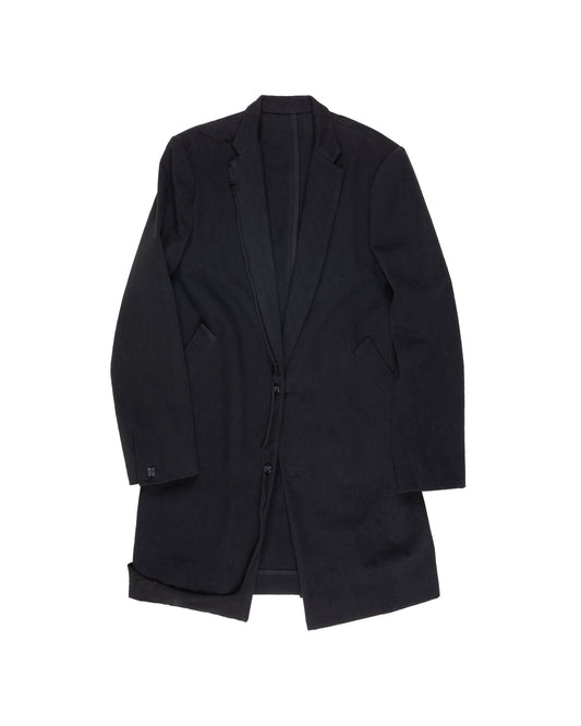 Cut Out Coat: Black