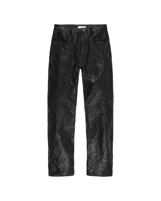 Leather Straight Pants
